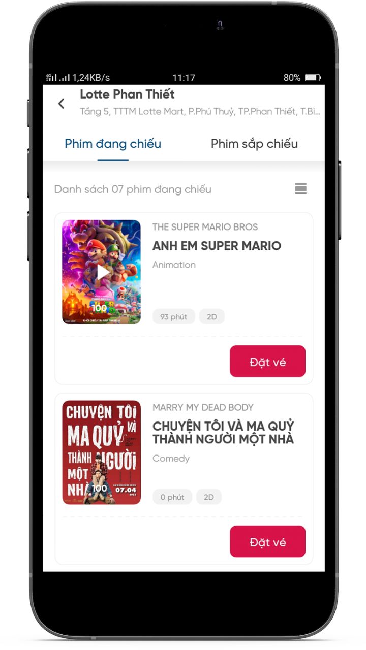 đặt vé xem phim Lotte Phan Thiết
