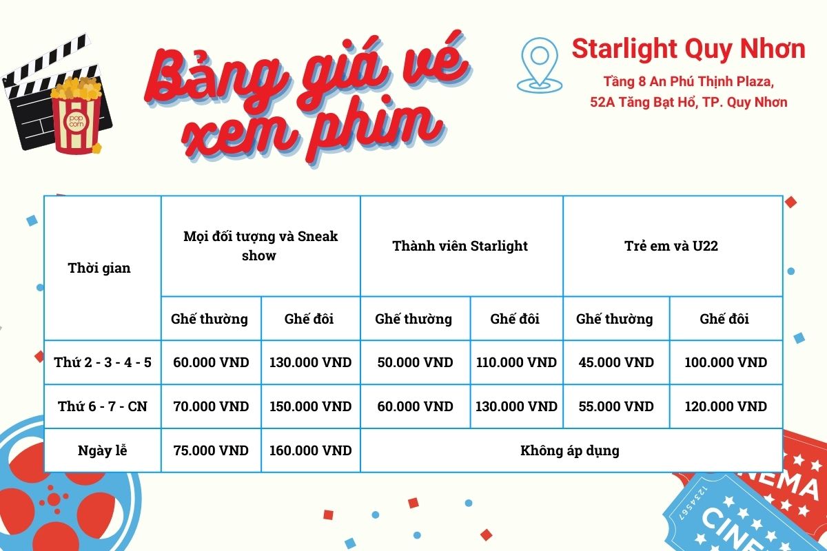 Mua vé xem phim Starlight Quy Nhơn