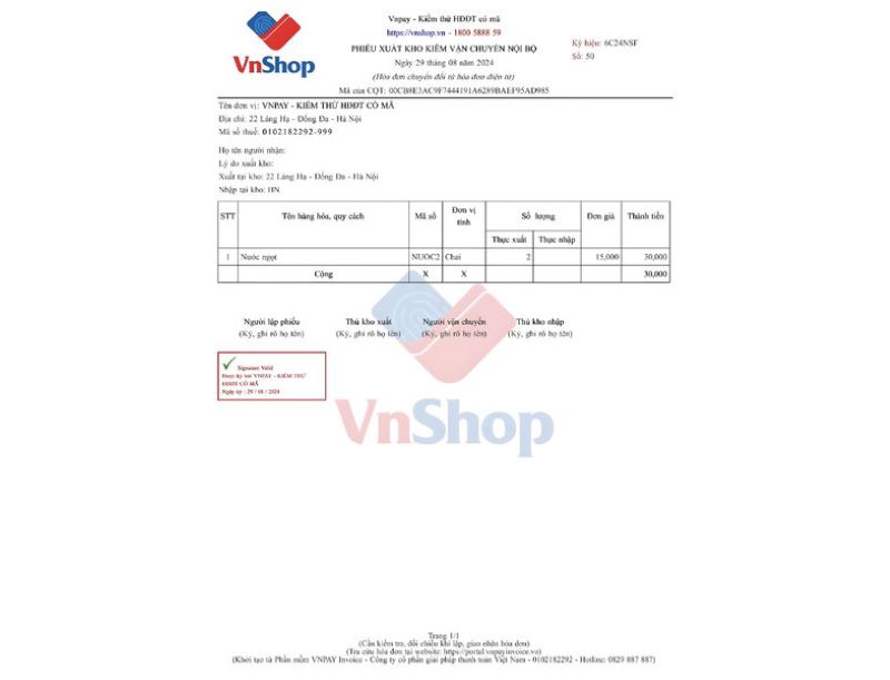 Chứng từ điện tử hỗ trợ quản l&yacute; h&agrave;ng h&oacute;a v&agrave; lưu th&ocirc;ng nội bộ, đảm bảo t&iacute;nh hợp ph&aacute;p trong vận chuyển