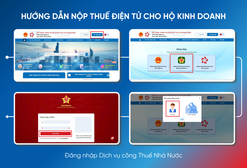 Chủ hộ kinh doanh truy cập v&agrave;o Dịch vụ c&ocirc;ng Thuế Nh&agrave; nước theo ph&acirc;n hệ &ldquo;C&aacute; nh&acirc;n&rdquo;