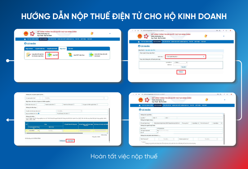 NNT thực hiện lập giấy nộp tiền để nộp thuế v&agrave;o ng&acirc;n s&aacute;ch nh&agrave; nước