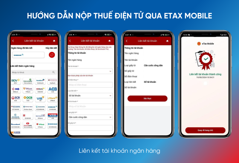 Người nộp thuế li&ecirc;n kết t&agrave;i khoản ng&acirc;n h&agrave;ng để thanh to&aacute;n tiền thuế