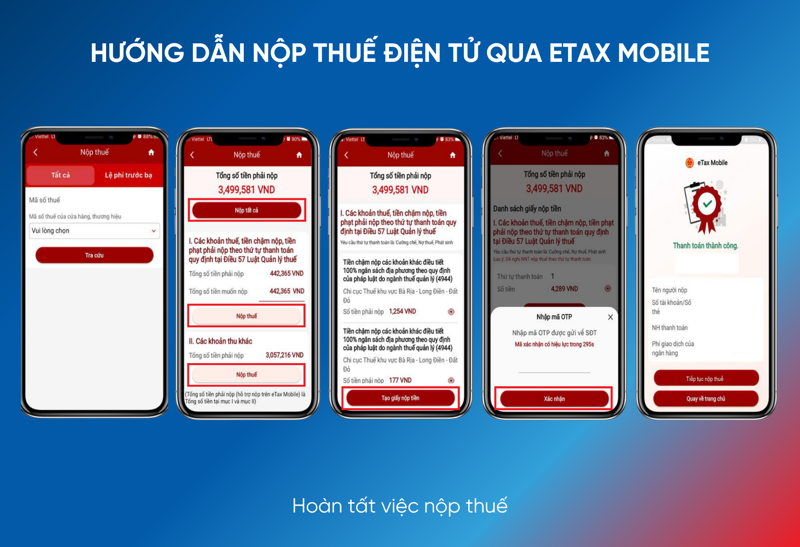 Người nộp thuế thực hiện tạo giấy nộp tiền v&agrave; thanh to&aacute;n tiền thuế