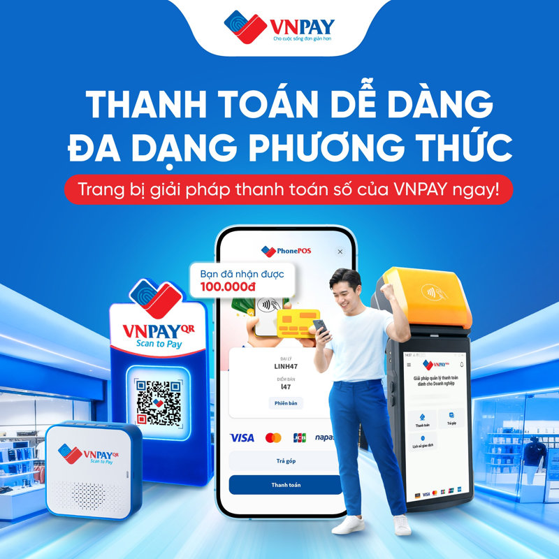 VNPAY cung cấp hệ sinh thái thanh toán số toàn diện, tạo điều kiện cho hộ kinh doanh quản lý dòng tiền minh bạch và dễ dàng kê khai thuế