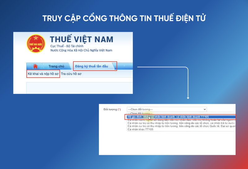 Truy cập cổng thông tin thuế điện tử